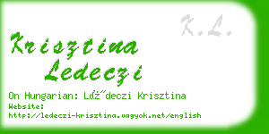 krisztina ledeczi business card